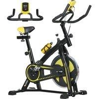 Sportnow Indoor Exercise Bike Stationary Bike For Home Gym Workout Yellow