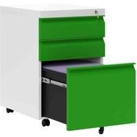 Vinsetto Mobile Vertical File Cabinet Lockable Metal Filling Cabinet with 3 Drawers Anti-tilt Design for Letter A4 Legal Size Fully Assembled Except Casters Green