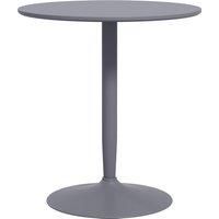 HOMCOM Round Dining Table, Modern Dining Room Table with Steel Base, Non-slip Foot Pad, Space Saving Small Dining Table, Grey