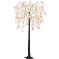 HOMCOM 450 LED Light Decorative Artificial Blossom Tree - Pink Aosom UK