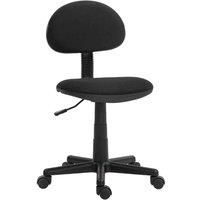 HOMCOM Armless Office Chair, Small Desk Chair, Height Adjustable Computer Chair with Rolling Wheels and Low Back, Black