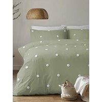 Appletree Dot Garden Duvet Cover Set - Sage Green