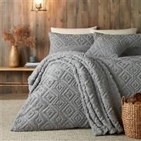 Fusion Snug Romo Pinsonic Geometric Fleece Reverse Duvet Cover Set