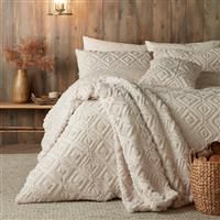 Fusion Snug Romo Pinsonic Geometric Fleece Reverse Duvet Cover Set