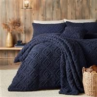 Fusion Snug Romo Pinsonic Geometric Fleece Reverse Duvet Cover Set