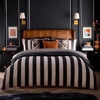 Laurence Llewelyn-Bowen - Festivo Circus Stripe Duvet Cover - King Bedding Size (230 x 220cm) - Soft 100% Cotton Sateen - 2 Pillowcases - Black & White Stripe Bedding - Luxury Bedding Set