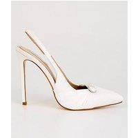 Raid Devona Bridal Sling Back Court Shoe - Ivory