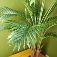 110cm Green Artificial Areca Palm Tree in Black Pot for Home Decor