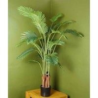 150cm Green Artificial Areca Palm Tree in Black Pot for Home Decor