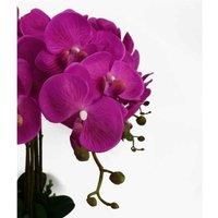 85cm Dark Pink Artificial Bush Orchid - Stunning Home Decor Flower