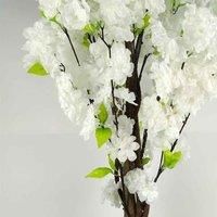 150cm White Plastic Artificial Cherry Blossom Tree for Home Decor