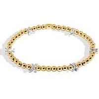 Joma Jewellery Bracelet Bar Gold Base Silver Kisses