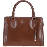 Elegant Leather Handbag With Removable Shoulder Strap