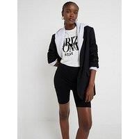 River Island High Waist Cycling Short - Black