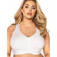 Yours Women's White Front Fastening Bra Plus Size Curve White Size