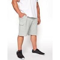 BadRhino Men's  Big & Tall Black Essential Cargo Jogger Shorts M to 8XL Black