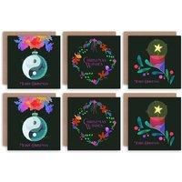 Bright and Warm Baubles Wreaths and Decorations Christmas Card Pack