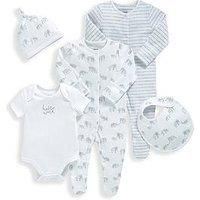 Mamas & Papas Baby Unisex 5 Piece Elephant Set - White