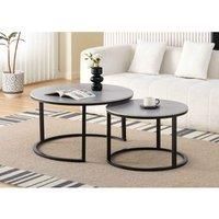 SleepOn Sleep on Scar Dual Sintered Stone Nested Coffee Table Set