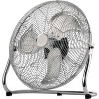 Dealberry Air Circulator Chrome Metal High-Velocity Cold Adjustable Floor Fan (18")