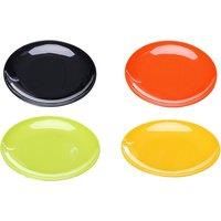 4Pc High-Quality Diamine Round Plastic Plates - 4 Colours