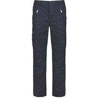 Regatta Men/'s Professional Pro Action Hardwearing Water Repellent Multi Pocket Trousers, Navy, Size: 38"