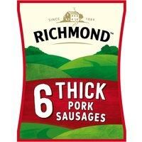 Richmond 6 Thick Pork Sausages 308g