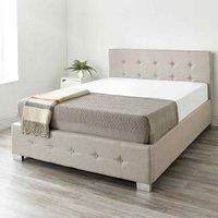 Aspire Beds Upholstered Storage Ottoman Bed Grey, Black or Natural Linen Fabrics