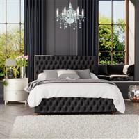 Laurence Llewelyn-Bowen Laurence Llewelyn Bowen Seren Ottoman Storage Bed Mirazzi Velvet Black King