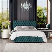 Laurence LlewelynBowen Laurence Llewelyn Bowen Seren Ottoman Storage Bed Plush Velvet Emerald King