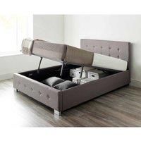 Aspire Furniture Ottoman Bed Small Double Grey Linen & Pocket Value Mattress