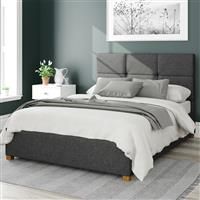 Aspire Beds Ottoman - 6 Square - Saxon Twill - Charcoal - 46