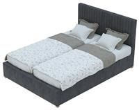 Aspire Grant Kingsize Velvet Adjustable Bed Frame - Steel