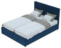 Aspire Grant Kingsize Velvet Adjustable Bed Frame - Navy