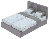 Aspire Grant Kingsize Linen Adjustable Bed Frame - Grey