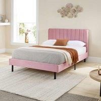 Aspire Rosella Soft Velvet Bed Frame - Pink