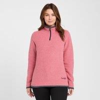 Weird Fish Lynda Eco 1/4 Zip Grid Fleece Powder Pink Size 18