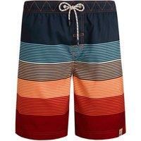 Weird Fish Lucknow Striped Board Shorts Mango Size 30