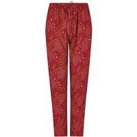 Weird Fish Tinto Eco Viscose Printed Trousers Chilli Red Size 10