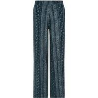 Weird Fish Lorena Organic Cotton Cheesecloth Wide Leg Trousers Indigo Size 10