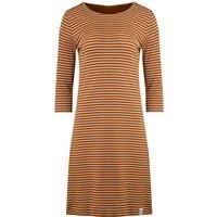 Weird Fish Ianthy Organic Ribbed Jersey Dress Caramel Size 18