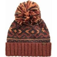 Weird Fish Scotsdale Eco Fair Isle Bobble Hat Tan Size ONE