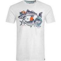 Weird Fish Reflection Eco Front Print Graphic T-Shirt Olive Green Size XL