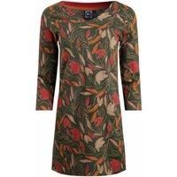 Weird Fish Kylie Organic Cotton Printed Jersey 3/4 Sleeve Tunic Dark Olive Size 10