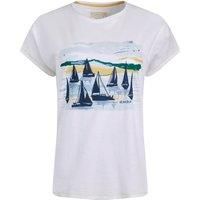 Weird Fish Set Sail Organic Cotton Slub Graphic T-Shirt White Size 10