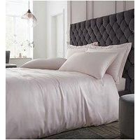 Catherine Lansfield Silky Soft Satin King Duvet Set Blush