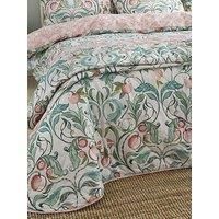 Catherine Lansfield Bedroom Clarence Floral Quilted 220x230cm Quilted Bedspread Natural/Green