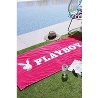 Playboy Iconic Bunny Cotton 75x160cm Beach Towel Pink