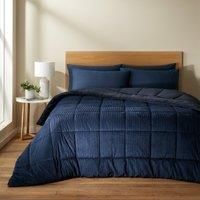 Catherine Lansfield Cosy Cord Coverless 6.5 Tog Comforter Duvet Navy Blue