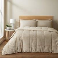 Catherine Lansfield Cosy Cord 6.5 Tog Coverless Comforter Duvet Natural